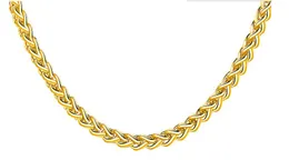16 "-24" Classic 18k guldpläterad halsband mode personlighet sautoir man / kvinna guld par halsband 2st / lot