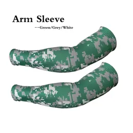Deep Green/grey/white camo sports arm sleeve