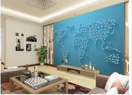 3D stereo world map TV background wall murals mural 3d wallpaper 3d wall papers for tv backdrop
