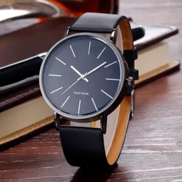 Stylish Unisex Minimalist Leather Watch With Quartz Movement