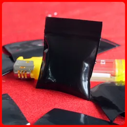 Siyah Opak Mini Minyatür Zip Kilit Kavrama Plastik Ambalaj Torbaları Gıda Şeker Takı Yeniden Kapatılabilir Kalın PE Kendinden Mühür Küçük Paket Depolama hediye