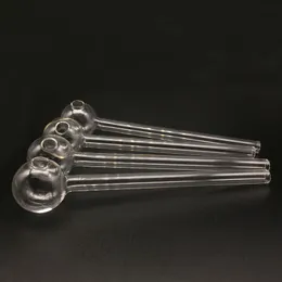 Стеклянный масляный горелка для горелки Дешевые стеклянные трубы Bubbler Pyrex Нефтепроизводительные трубы 4 дюйма Стеклянная ручка Трубы Бесплатная доставка