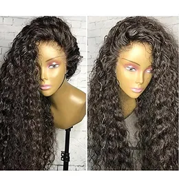 360 Koronki Frontal Kinky Curly African Human Hair Wigs-Gluploms 130% Gęstość Brazylijski Dziewiczy Remy Peruki z Włosy dla dzieci dla czarnych kobiet