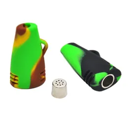 Portable Silicone Water Pipes for Smoking Dry Herb Unbreakable 2 inches mini Smoking pipe Spoon hand pipe