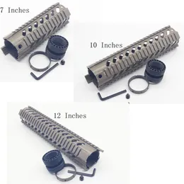 Tan Printed 7'' 10'' 12'' Length Quad Rail Handguard Fit .223 / 5.56 Picatinny Rail Mount System