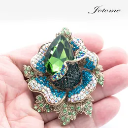 100 pçs / lote melhor venda de produtos de strass flor de cristal rose broche broche pin broche de casamento da noiva jóias