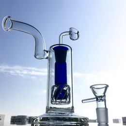 18.8mm Joint Oil Rig Стекло Бонги со стеклом Чаша Кварц Banger 21см Высота Reti Проц Два Цилиндры кальян Bongs WP109-2