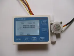 Freeshipping G1/4" Water Flow Control LCD Meter + Flowmeter Sensor