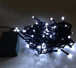 10 meters black green cord Led lights flasher lamp outdoor waterproof string of lights christmas decoration lights256O