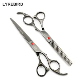 Hair scissors 7 INCH Cutting scissors Thinning shears 6.5 INCH LYREBIRD Black Dog Grooming scissors NEW