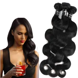 Brasilianska Mänskliga Hårväv Buntar Wefts Obehandlat Peruansk Malaysisk Indisk Kambodjansk Virgin Hair Body Wave Wavy Mink Hair Extensions