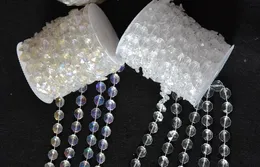 30 metrów Diamentowe kryształowe koraliki akrylowe wiszące girlandy pasmo ślubne urodziny