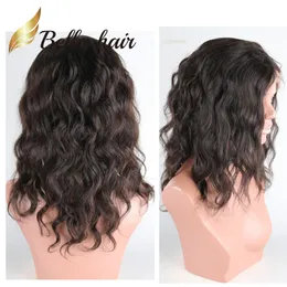 Natural Wave Lace Front Wig Curly Virgin Human Full Lace Hair Wigs 130% 150% Densitet för svarta kvinnor Julienchina Bellahair