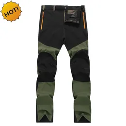 HOT 2017 Outdoor Summer Elastic Waist Wear-resisting Waterproof Thin Patchwork Sweat Tactical Combat Army Cargo Travel Pants Men