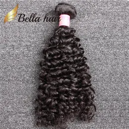 1 pc/lot Peruaanse krullende menselijke haarkwaliteit Extensions Natuurlijke kleurbundels 10-26inch 9A Bella Hair