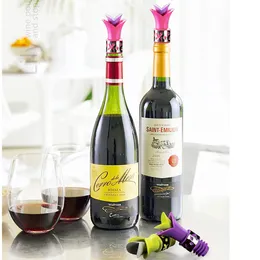 juchiva Lily Пробки для бутылок Барные инструменты Цветочный силиконовый одобренный пищевой прочный разливщик вина