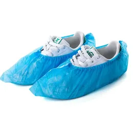 new household thicken elastic disposable dustproof protective blue non-woven fabrics shoe covers anti-skidding carpet cleaning overshoe