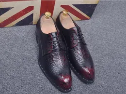 Handmade Men Dress Shoes, High Quality Genuine Leather Men Oxford, Leather Men Flats Shoes free shipping