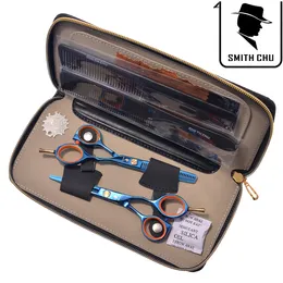 5,5 Zoll SMITH CHU Tesouras Neue Ankunft Professionelle Barber Haar Schneiden Effilierschere Scheren Salon Razor Friseur Set, LZS0059