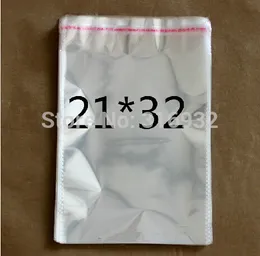 Wholesale- Clear Resealable Cellophane/BOPP/Poly PVC big 21*32cm Transparent Opp Bag Packing Plastic Bags Self Adhesive Seal 21*32 cm