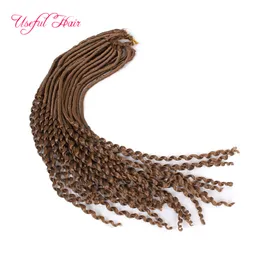 Goddness crochet 22inch goddess locs hair half straight half curly braids synthetic hair extension freetress faux locs crochet braiding hair