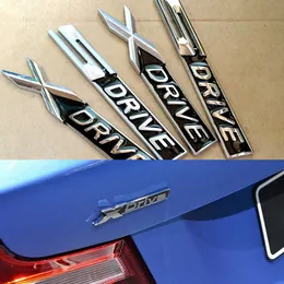 Plaque Emblème XDRIVE Pour BMW - Métal Chromé Noir - 9,5x1,5cm - Styling Auto