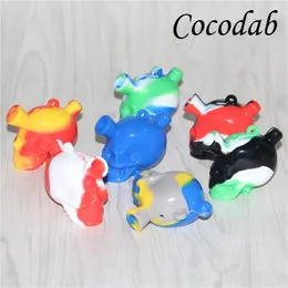 Travel Silicone Mini Bongs skull shape Silicone Blunt Bong Bubbler Joint Smoking Bubbler Small Water Pipe Small Pipes Hand Pipe