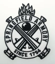 Custom Design Sping Field Armory Since 1974 Embroidered Iron On Clothing Jacket Patch Applique Free Shipping