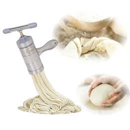 Piccola pressa domestica in acciaio inossidabile a manovella a 5 teste / Tagliatella tagliatella Hele Press Noodle Creatori manuali