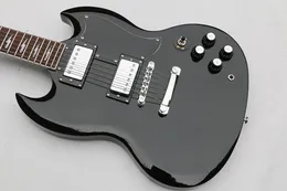 Mahogany Electric Guitar, 2024 AC/DC Inlays, Rosewood Fretboard, SG Style, Solid Body, Right-Handed, Free Shipping Mahogany Electric Guitar, 2024 AC/DC Inlays, Rosewood Fretboard, SG Style, Solid Body, Right-Handed, Free Shipping