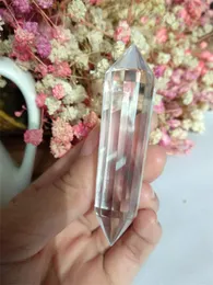 Gratis frakt Vatten Clear Tibet Himalayan Natural Crystal Point 12-sidig Quartz Vogel Wand Point Healing för julklapp