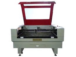 1280 80-W-CO2-Lasergravur- und -schneidemaschine. T-Klingen-Tisch für ABS, Acryl, Stoff, Leder und andere nichtmetallische Materialien