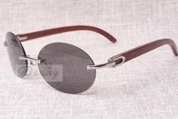 고급 라운드 패션 레트로 편안한 선글라스 8100903 천연 나무 거울 다리 선글라스 품질 선글라스 유리 274p