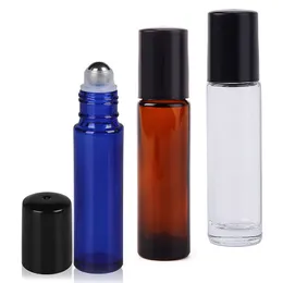 10 ml Amber Blue Clear Glass Essential Oil Butelki Przydatne do aromaterapii Perfumy i Bals Bals Lip Roll na butelkach DHL za darmo