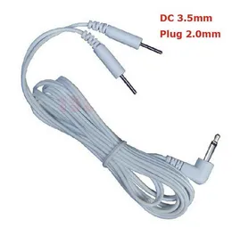 200PCS / Lot DC 3.5mm 2 i 1 Pin Style Head Electrode Wires Cord / Kabel för digital enhet och TENS Massager DHL / EMS Gratis frakt