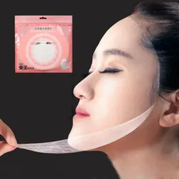 Beauté visage complet masque en soie naturelle papier Invisible jetable bricolage masque facial feuille masques faciaux livraison gratuite ZA2163