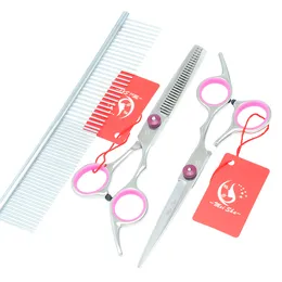 6.0inch Meisha Billiga Nya Professionella Grooming Saxar Set Pet Saxar Skärning Tunna Curved Dog Shears Grooming Puppy Kits, HB0015