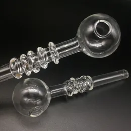 Partihandel 5 tums längd olja brännare glasrör Billiga handrör bubbler pyrex glas vattenrör mini glashandtag rör