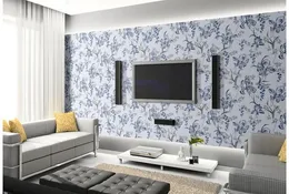 High Quality Customize size fashion blue orchid flowers seamless stitching mural 3d wallpaper 3d wall papers for tv backdrop