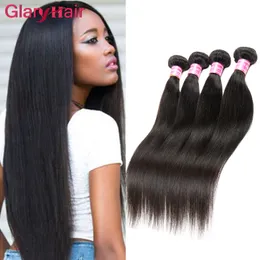 Mink New Brazilian Hair Bundles Straight Human Hair Weave Extensions Cheap Unprocessed Virgin 4 Bundles of Brazilian Braiding Hair Wefts 1b