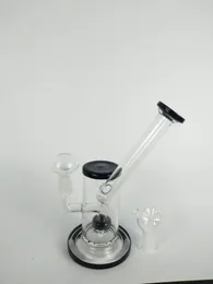 20 cm di altezza 14 mm giunto D: 5 cm bong in vetro per pipa ad acqua in vetro nero