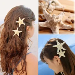 Söt unik havsstjärna kvinna flickor elegant skönhet sjöstjärna hårpin hårklipp 2st # t701