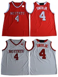 Herren NC State Wolfpack #4 Dennis Smith Jr. College-Basketballtrikots, genähte Hemden, rotes Trikot, S-XXL