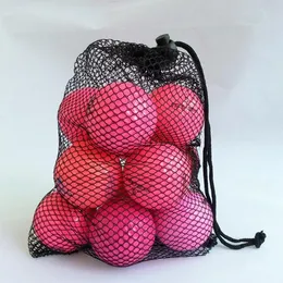 Golf Black Mesh Bags Balls Drawsting Mesh Storages Golf Bags Presentväskor
