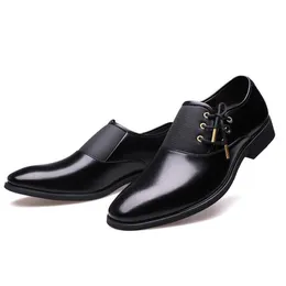 Męskie czarne buty biznesowe oryginalne skórzane buty weselne buty męskie sukienki modne buty robocze duży rozmiar
