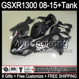 matte black 8gifts For SUZUKI Hayabusa GSXR1300 2008 2009 2010 black 2011 14MY258 GSXR-1300 GSX R1300 GSXR 1300 2012 2013 2014 2015 Fairing