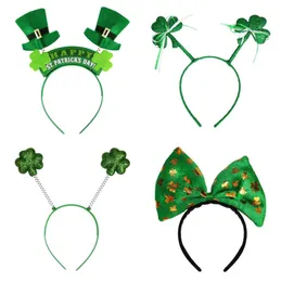 Cappello A Cilindro Verde Folletto In Velluto Con Trifoglio, Accessorio Per San Patrizio E Feste Irlandesi