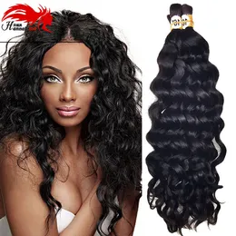 Bulk hair Deep Curly WaveHuman Remy Hair Bulk For Braiding Afro Braids No Attachment 3pc/lot 150gram