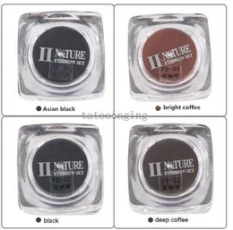 Partihandel-4 Piece PCD Högkvalitativ Permanent Makeup Pigment Eyebrow Ink Set för microblade ögonbryn