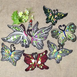 8 Stile Schönheits-Schmetterlings-Aufnäher für Kleidung, Taschen, zum Aufbügeln, Transfer-Applikation, Aufnäher für Kleider, Jeans, DIY, zum Aufnähen von Stickerei-Aufklebern
